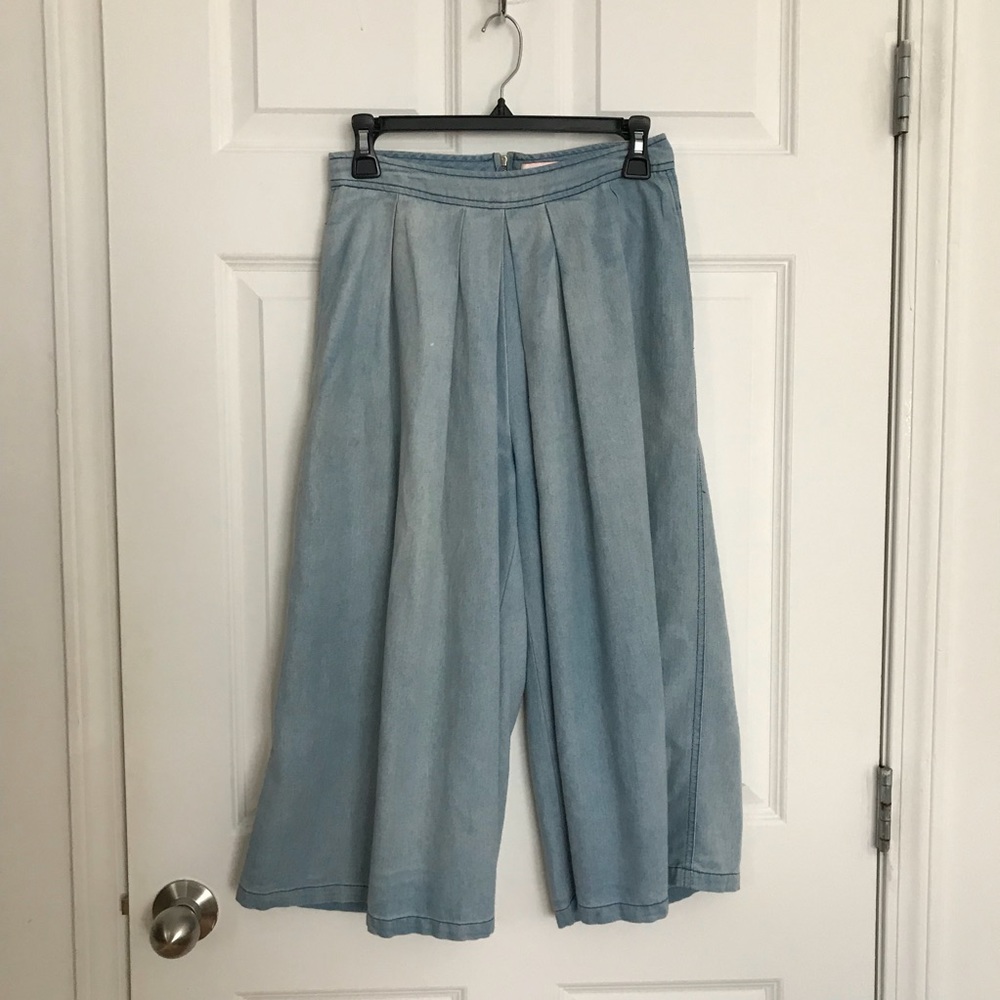 Cropped wide leg pants